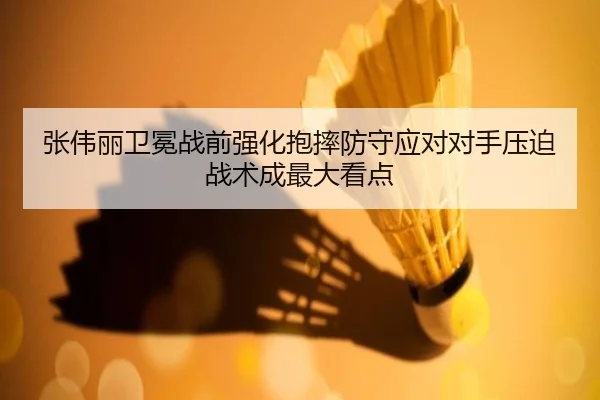 张伟丽卫冕战前强化抱摔防守应对对手压迫战术成最大看点